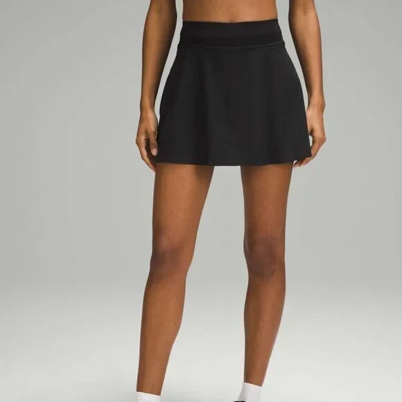 Lululemon lightweight high rise tennis skirt skort size 14 black inseam 3” - Picture 3 of 13